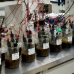 研究室での微生物燃料電池検証データの収集イメージ